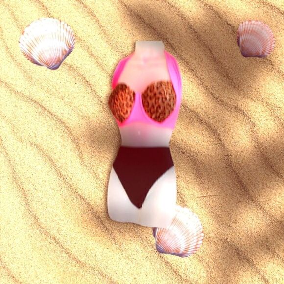 BIKINI  JOE BOXER  PINK LEOPARD Top 2X  BLK High Waisted. BOTTOMS by NAUTICA  12 - Picture 5 of 9